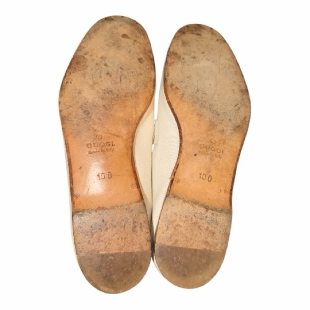 Gucci Men's White Canvas and Leather Loafers with Navy and Red Accent - Picture 4 of 6